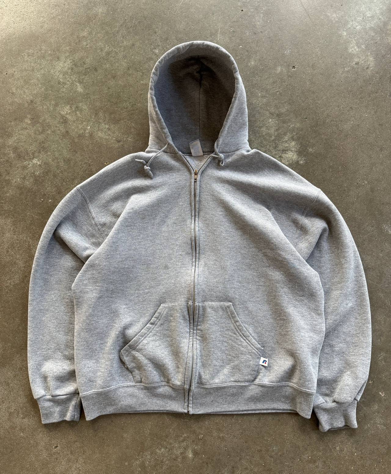 2000s Russel Athletic Gray Zip Up Hoodie
