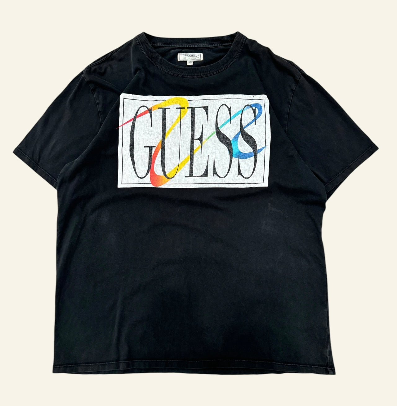 90s Guess Box Logo Tee