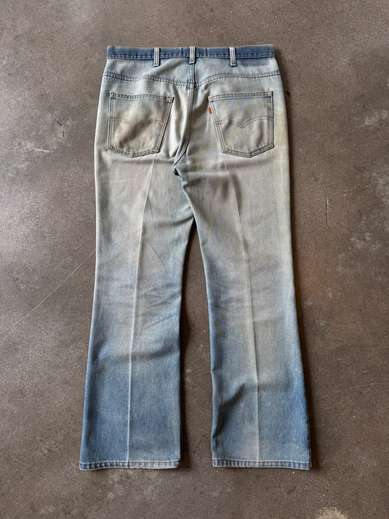 1970s Levi's 517 Orange Tab Mud Wash Bootcut Jeans