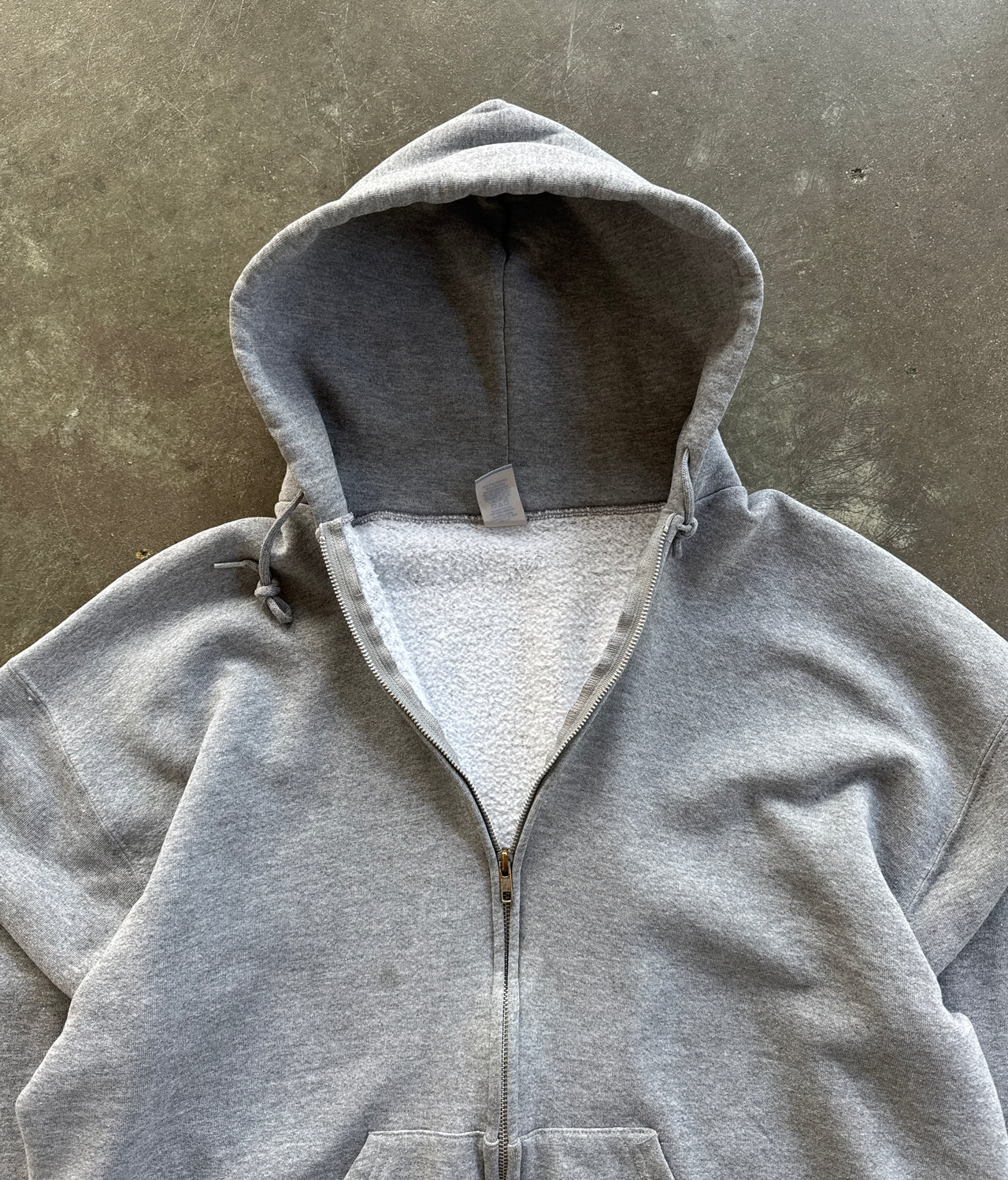2000s Russel Athletic Gray Zip Up Hoodie